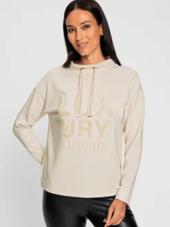 Rick Cardona Tenues De Détente|Pulls<Sweatshirt inscription en polaire douce