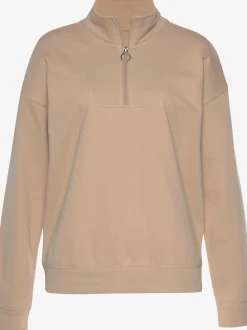 H.I.S Tenues De Détente|Pulls<Sweat-shirt pull camionneur avec glissière et col haut