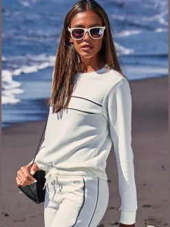 H.I.S Tenues De Détente|Pulls<Sweatshirt sport avec passepoil