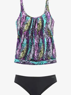 LASCANA Maillots De Bain<Tankini ample imprimé plumes tendance