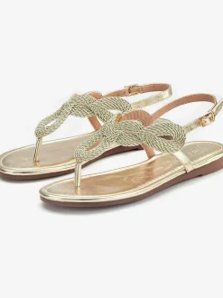 LASCANA Sandales<Tongs aspect métallisé