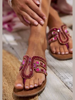 Vivance Sandales<Tongs cuir de qualité