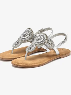 LASCANA Sandales<Tongs sandales avec petites pierres fantaisie et perles décoratives