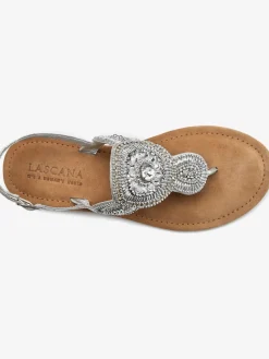 LASCANA Sandales<Tongs sandales avec petites pierres fantaisie et perles décoratives