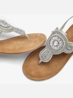 LASCANA Sandales<Tongs sandales avec petites pierres fantaisie et perles décoratives