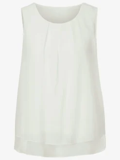 Tenues De Cérémonie|T-Shirts<Top femme évasé avec encolure ronde plissée