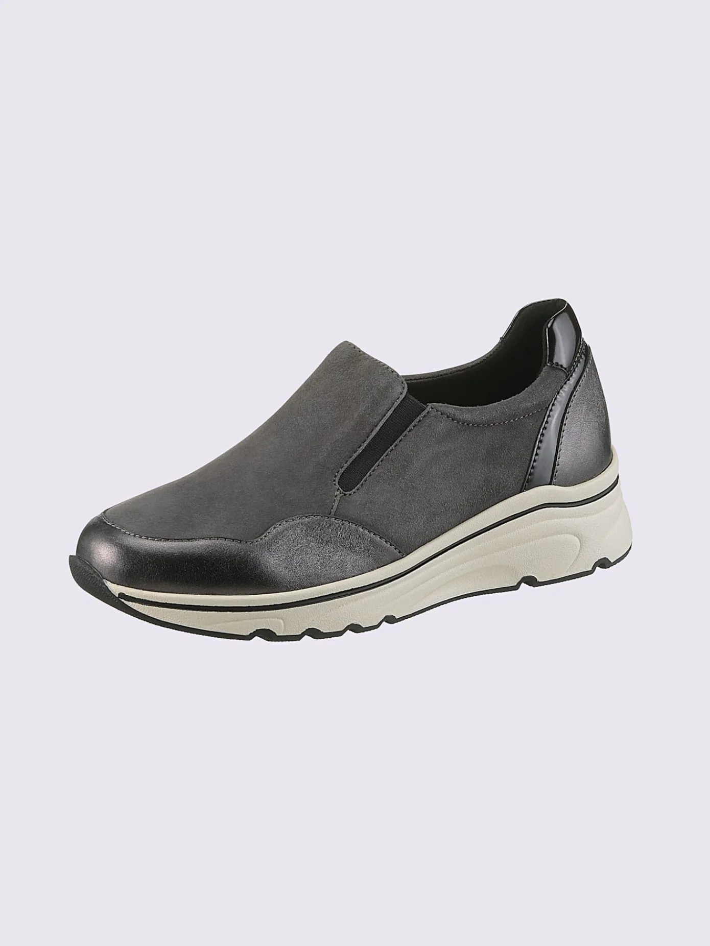 Mocassins Et Trotteurs<Trotteurs mélange de cuir velours et de cuir lisse