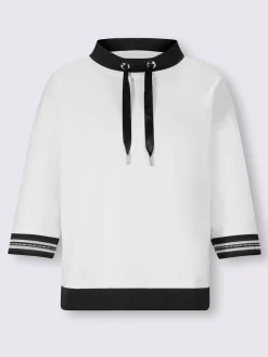 Rick Cardona T-Shirts<T-shirt à col montant bande en maille décorative