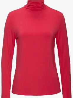 LASCANA T-Shirts<T-shirt à col montant fronces délicates au col roulé