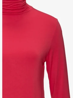 LASCANA T-Shirts<T-shirt à col montant fronces délicates au col roulé