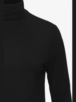 LASCANA T-Shirts<T-shirt à col montant fronces délicates au col roulé