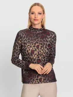 Rick Cardona T-Shirts<T-shirt à col montant imprimé mode