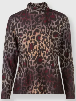 Rick Cardona T-Shirts<T-shirt à col montant imprimé mode