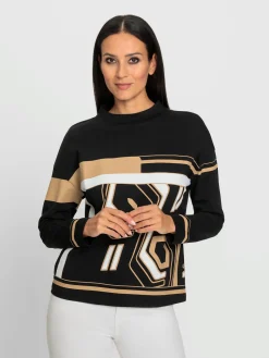 Rick Cardona T-Shirts<T-shirt à col montant imprimé graphique