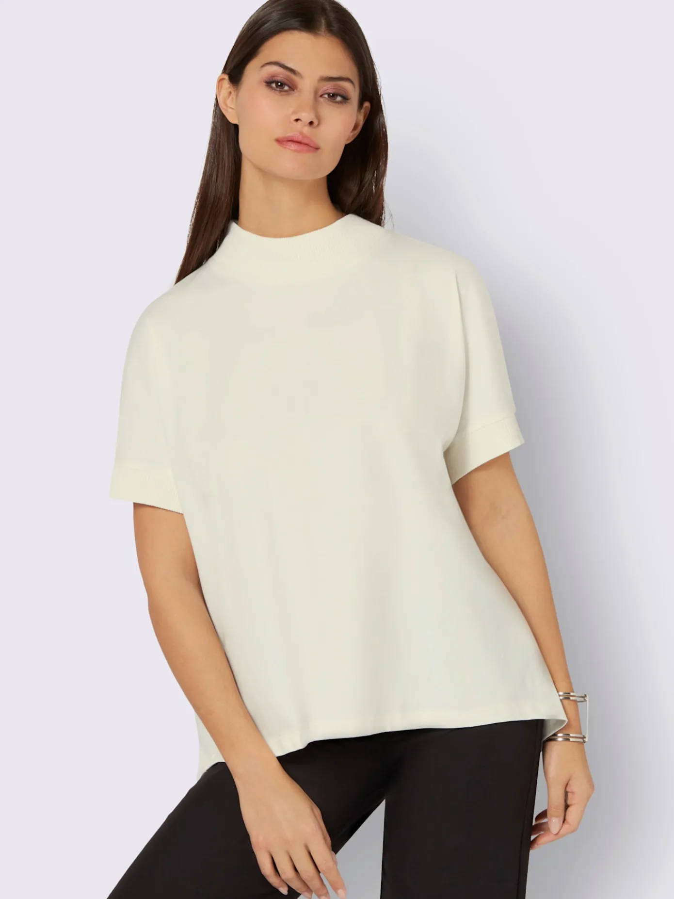 Creation L T-Shirts<T-shirt à col montant qualité coton doux sur la peau