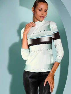 Creation L T-Shirts<T-shirt à col montant viscose (ecovero)