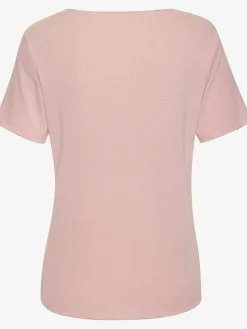 LASCANA T-Shirts<T-shirt à col rond bords pailletés raffinés à l'encolure, aux finitions des manches et à l'ourlet