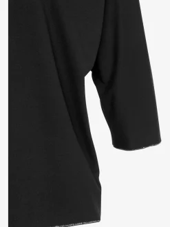 LASCANA T-Shirts<T-shirt à col rond finitions pailletées raffinées à l'encolure ronde, aux manches et à l'ourlet