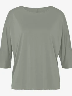 LASCANA T-Shirts<T-shirt à col rond finitions pailletées raffinées à l'encolure ronde, aux manches et à l'ourlet