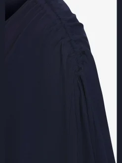 LASCANA T-Shirts<T-shirt à col rond fronce avec liens à nouer aux épaules pour régler la longueur des manches : manches courtes ou mi-longues