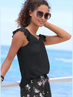 Vivance T-Shirts<T-shirt à col rond large bordure à l'encolure