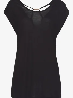 LASCANA T-Shirts<T-shirt à col rond mancherons courts