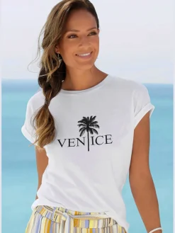 Venice Beach T-Shirts<T-shirt à col rond manches courtes à revers