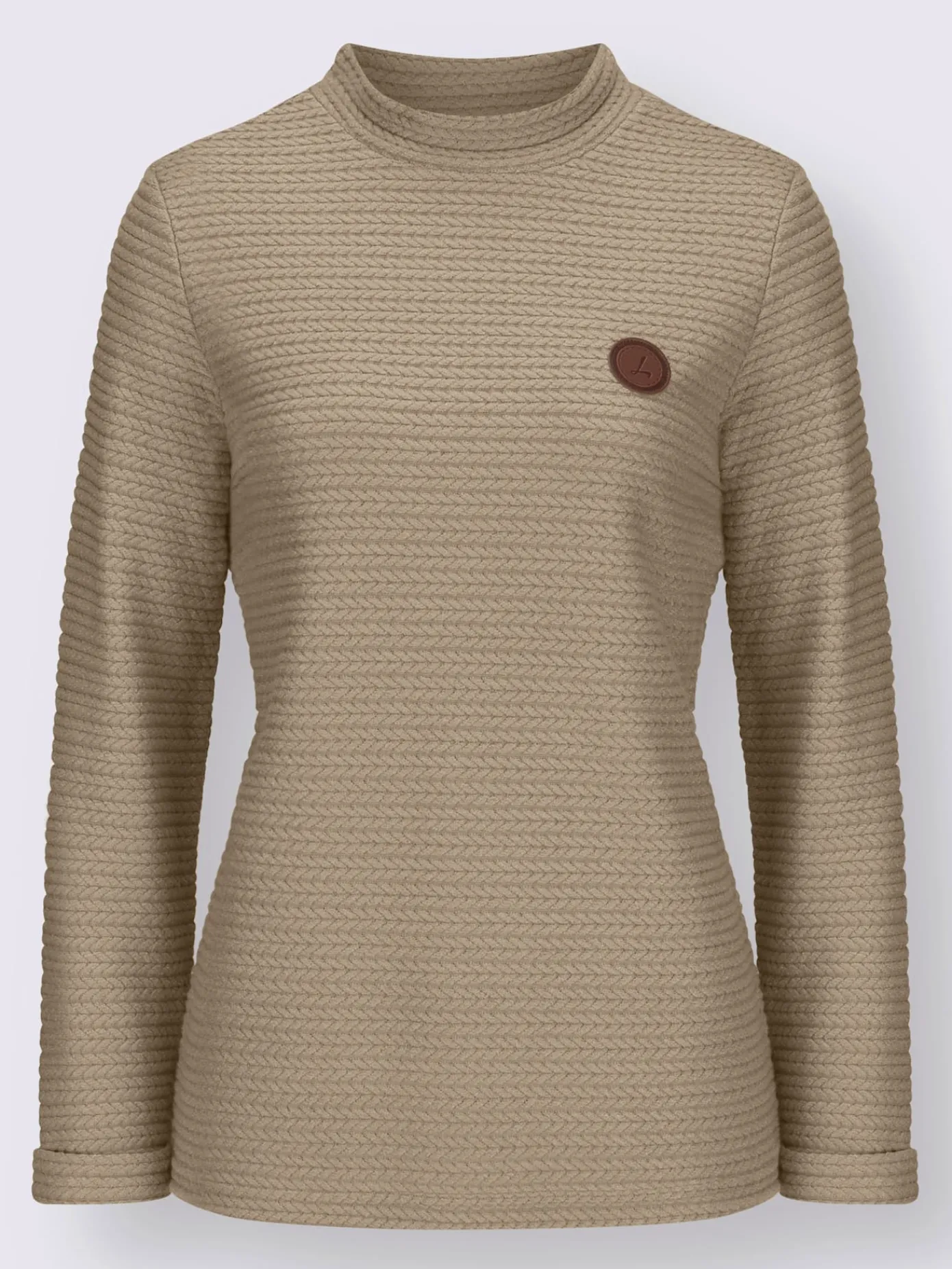 Collection L T-Shirts<T-shirt à col roulé 53% viscose