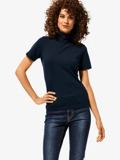 Linea Tesini T-Shirts<T-shirt à col roulé basique facile à associer avec joli col roulé