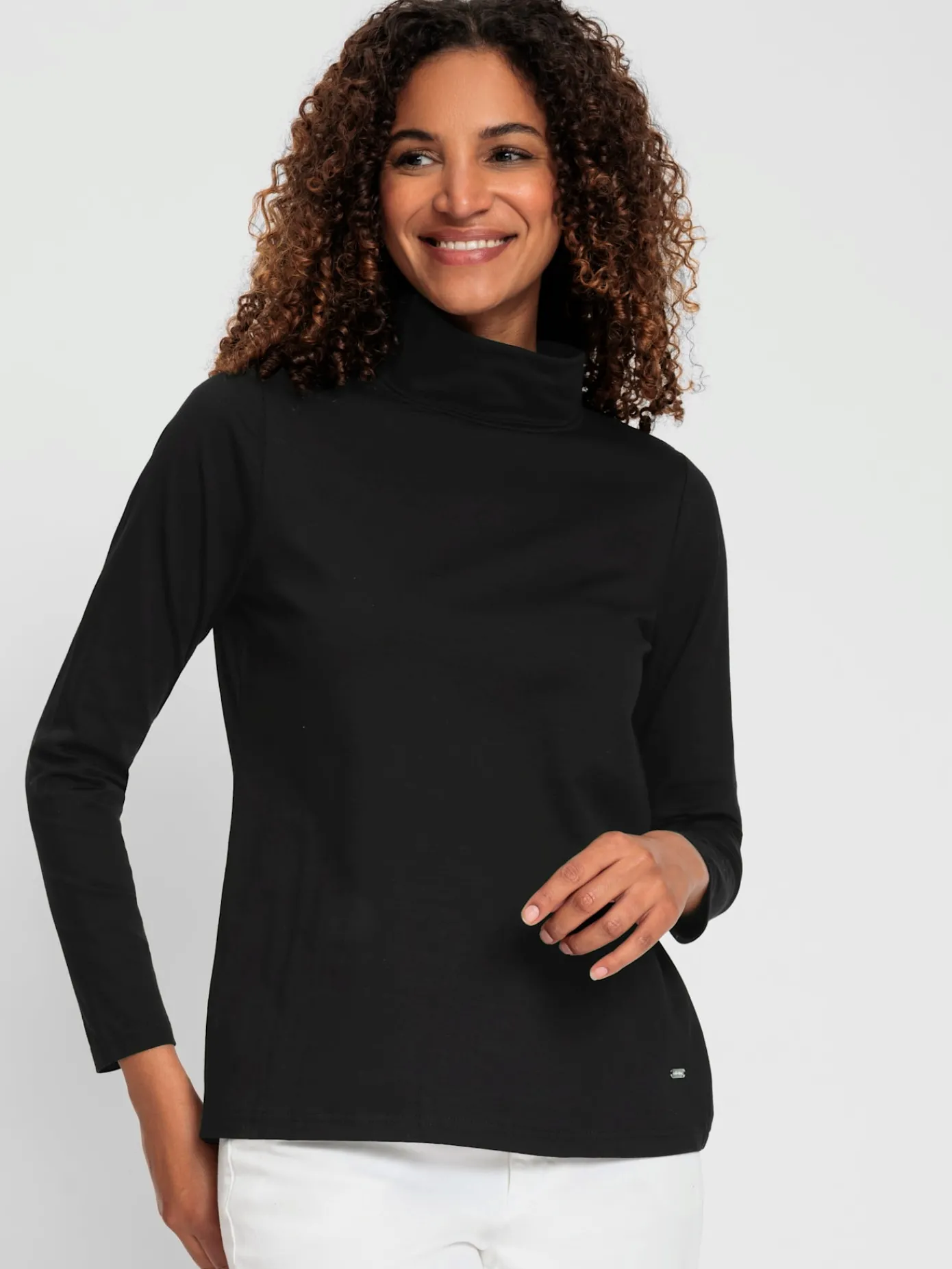 Collection L T-Shirts<T-shirt à col roulé col roulé flatteur