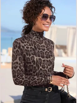 LASCANA T-Shirts<T-shirt à col roulé petit col roulé