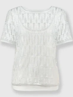 Rick Cardona Tenues De Cérémonie|T-Shirts<T-shirt 2 en 1 joli revêtement métallique