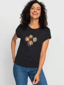 T-Shirts<T-shirt à encolure ronde 50% coton et 50% modal