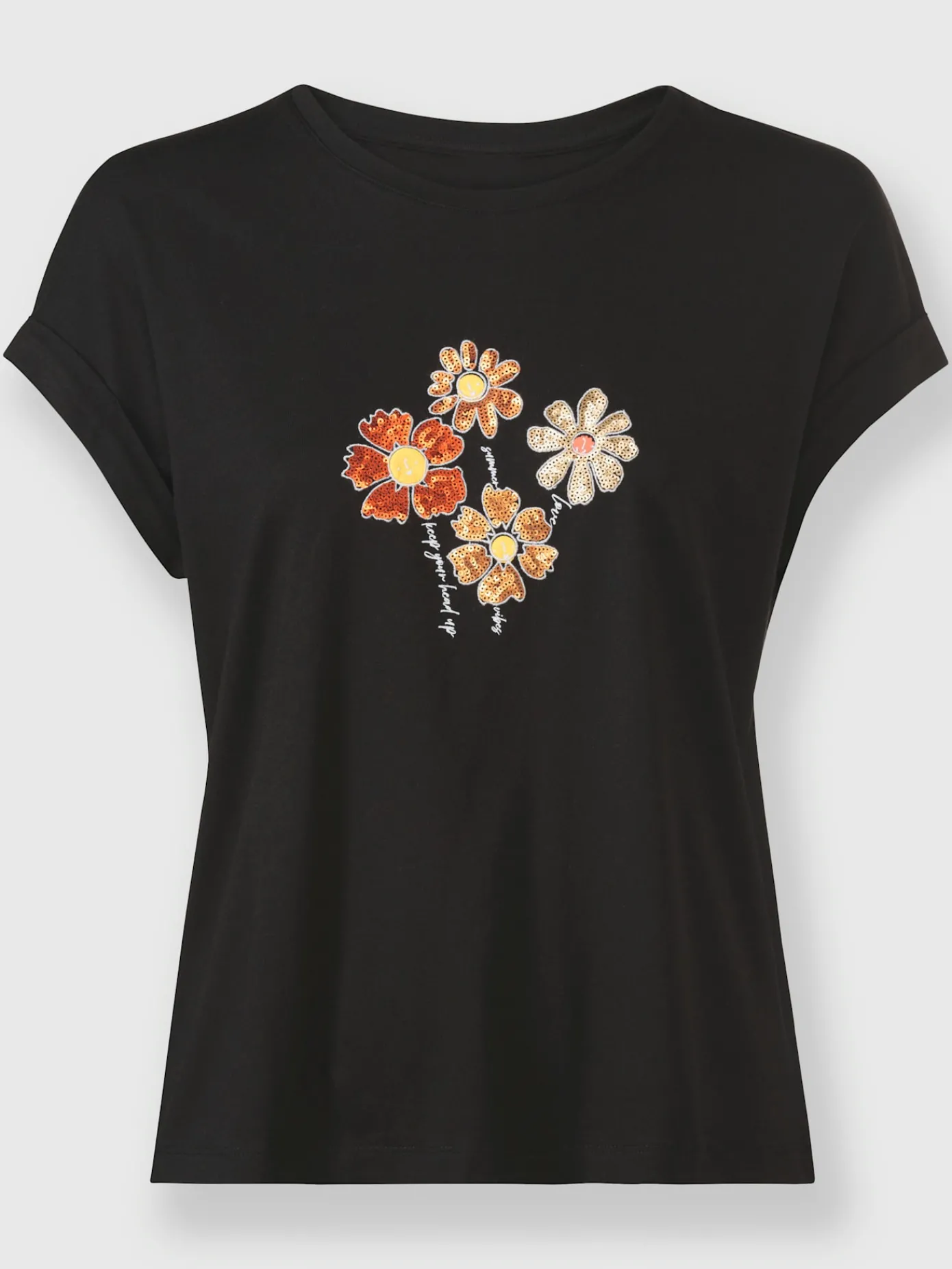 T-Shirts<T-shirt à encolure ronde 50% coton et 50% modal