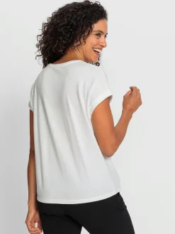 T-Shirts<T-shirt à encolure ronde 50% coton et 50% modal