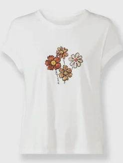 T-Shirts<T-shirt à encolure ronde 50% coton et 50% modal