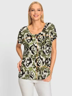 Rick Cardona T-Shirts<T-shirt à encolure ronde coutures contrastées