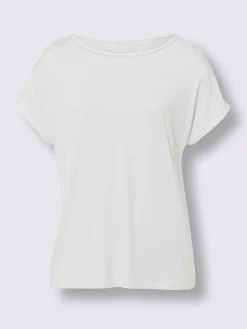 Linea Tesini T-Shirts<T-shirt à encolure ronde dentelle ajourée