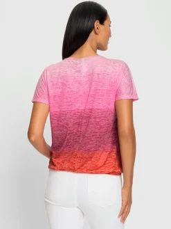 Rick Cardona T-Shirts<T-shirt à encolure ronde effet vaporeux chic