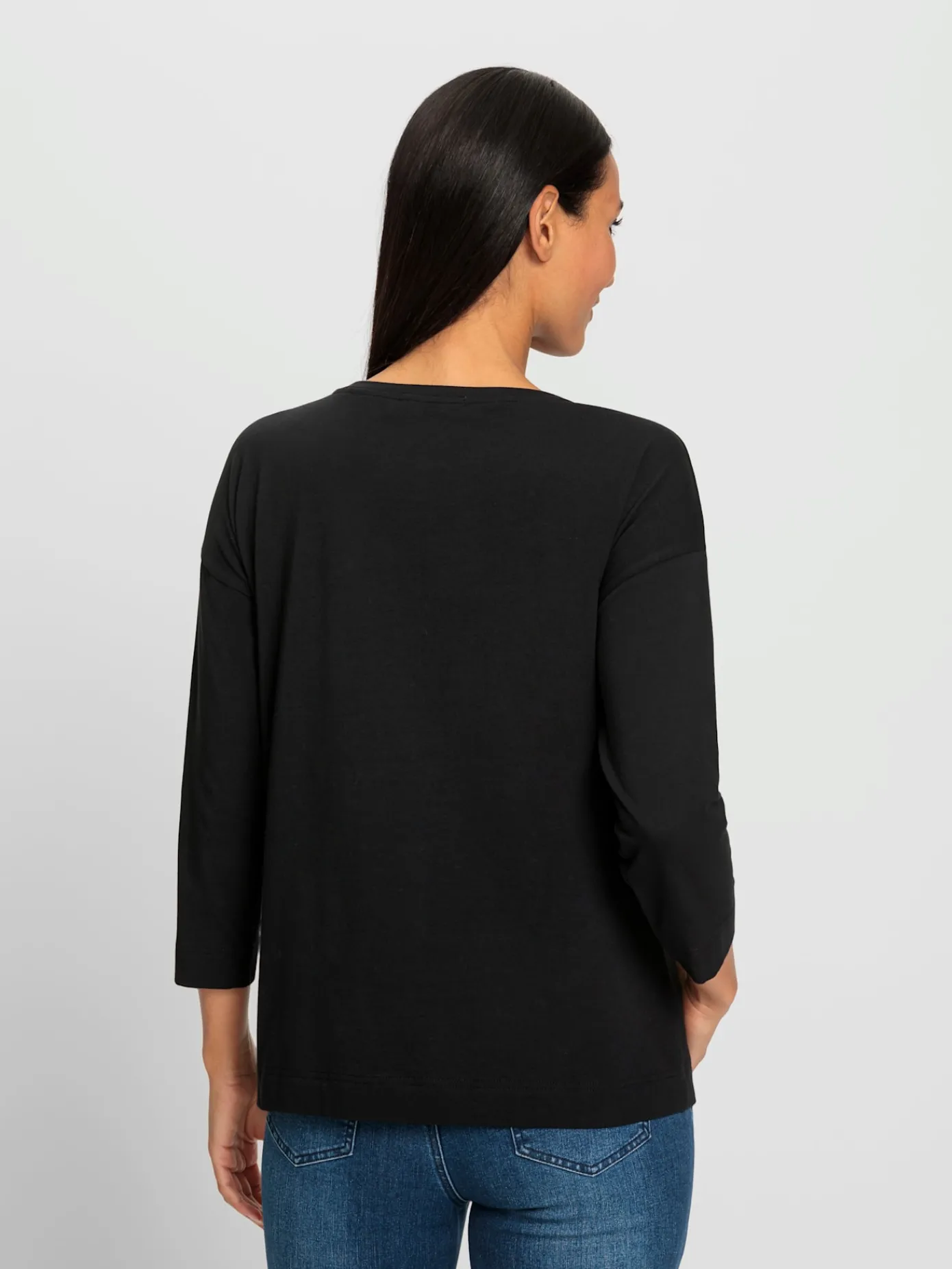 Rick Cardona T-Shirts<T-shirt à encolure ronde imprimé feuille brillant