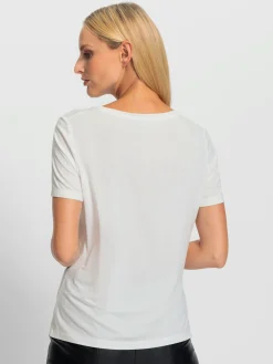 Rick Cardona T-Shirts<T-shirt à encolure ronde inscription tendance