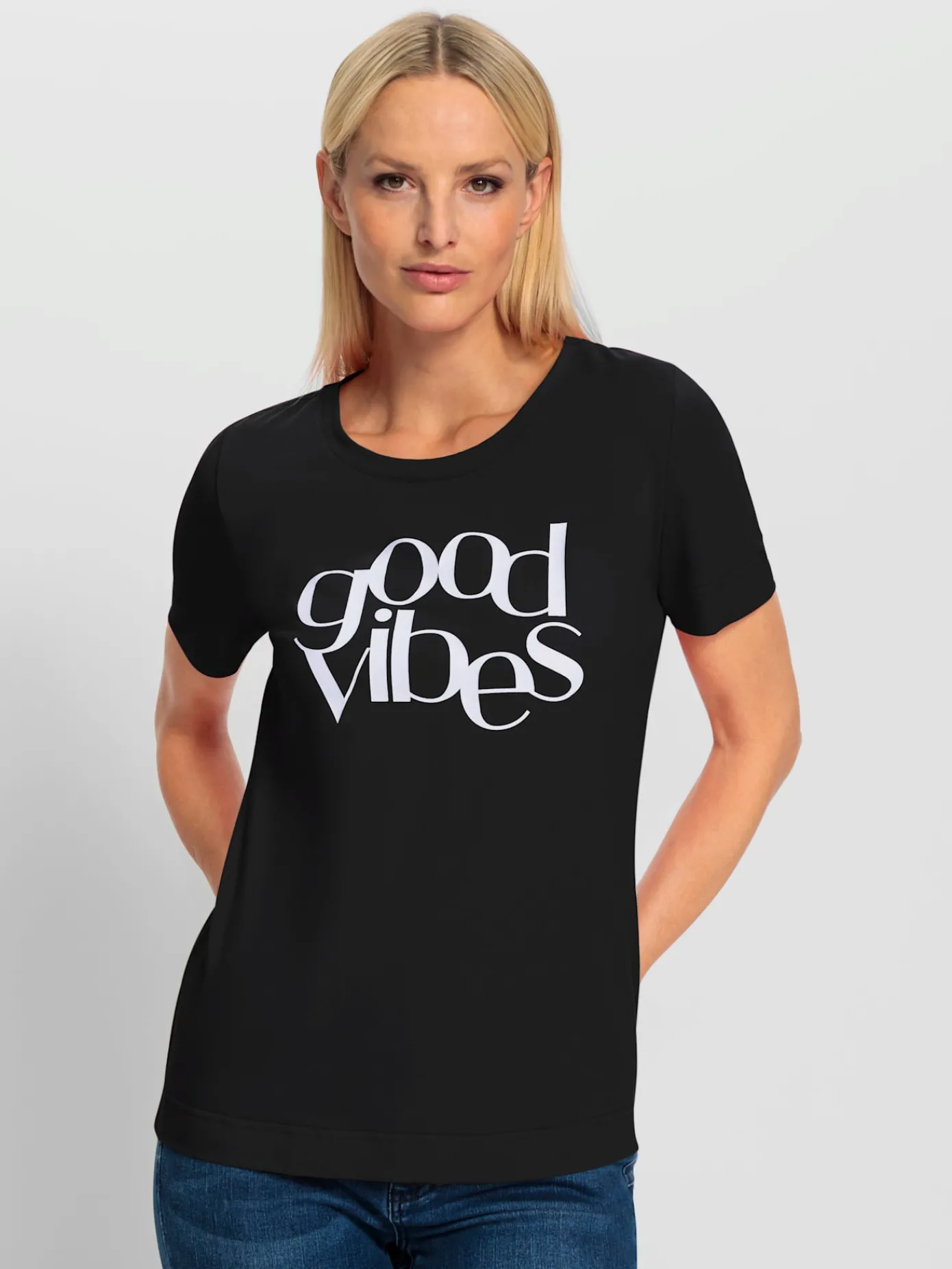 Rick Cardona T-Shirts<T-shirt à encolure ronde inscription tendance