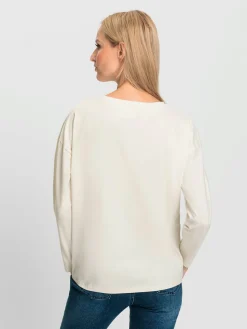 Rick Cardona T-Shirts<T-shirt à encolure ronde joli imprimé feuille devant