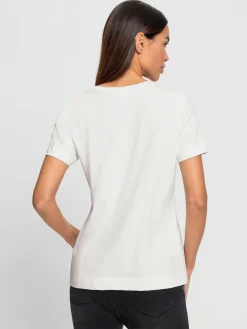 Rick Cardona T-Shirts<T-shirt à encolure ronde jolies pierres brillantes fantaisie