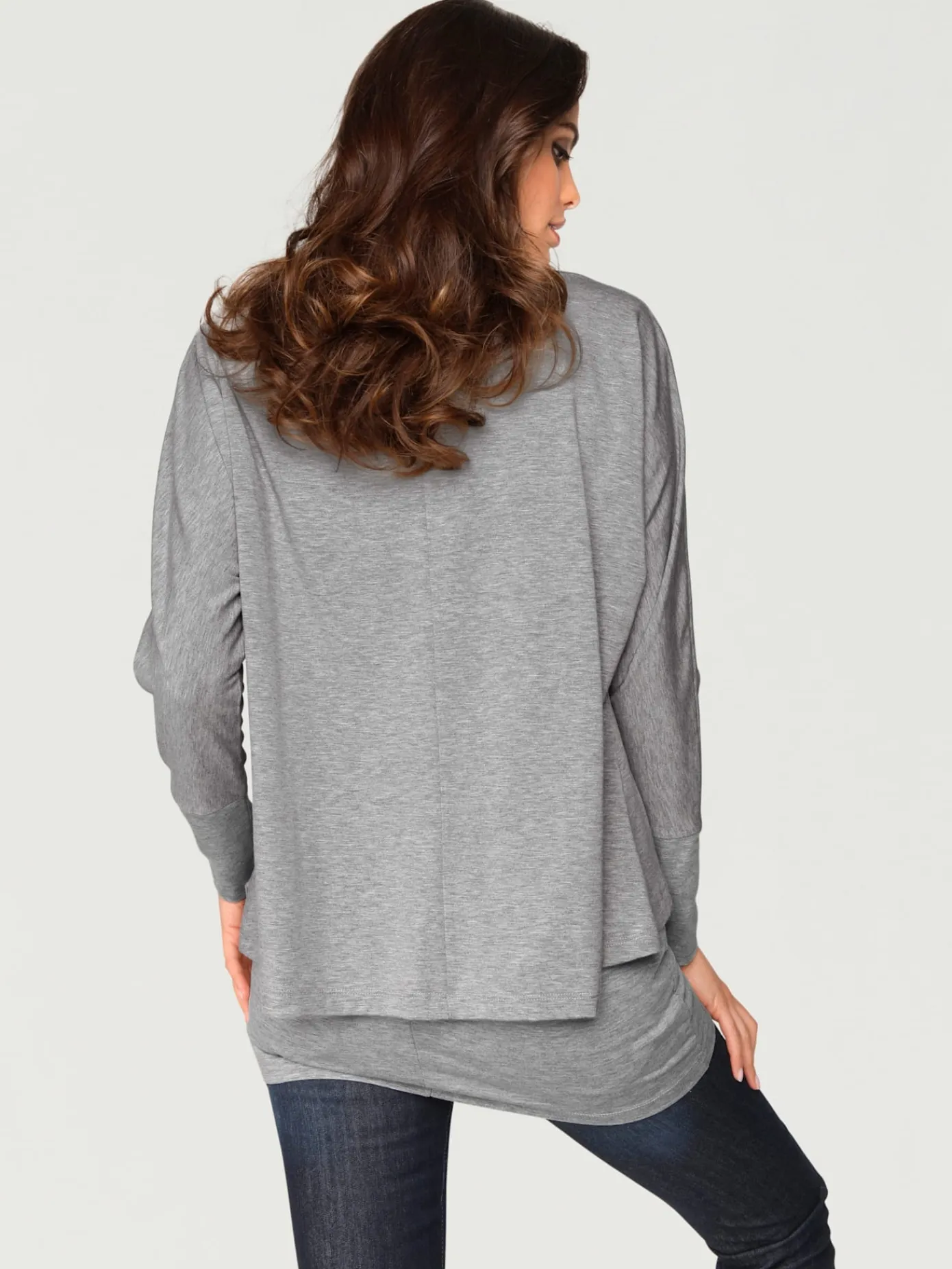 Linea Tesini T-Shirts<T-shirt à encolure ronde look décontracté tendance, manches chauve-souris