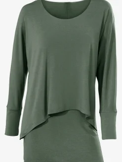 Linea Tesini T-Shirts<T-shirt à encolure ronde look décontracté tendance, manches chauve-souris