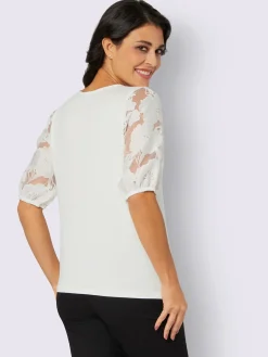 Creation L Tenues De Cérémonie|T-Shirts<T-shirt à encolure ronde manches courtes avec superbe motif dévoré