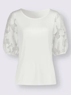 Creation L Tenues De Cérémonie|T-Shirts<T-shirt à encolure ronde manches courtes avec superbe motif dévoré