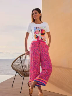 Rick Cardona T-Shirts<T-shirt à encolure ronde motif imprimé devant