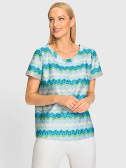 Rick Cardona T-Shirts<T-shirt à encolure ronde motif structuré tendance